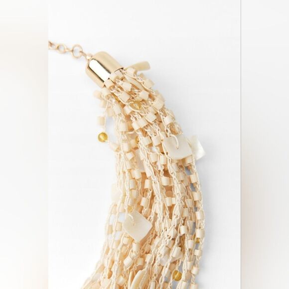 NWTโZARA BEADED SHELLโNECKLACE - Picture 6 of 8